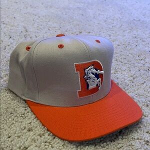 RARE VINTAGE DENVER BRONCOS SNAPBACK HAT CAP ELWAY ORANGE CRUSH